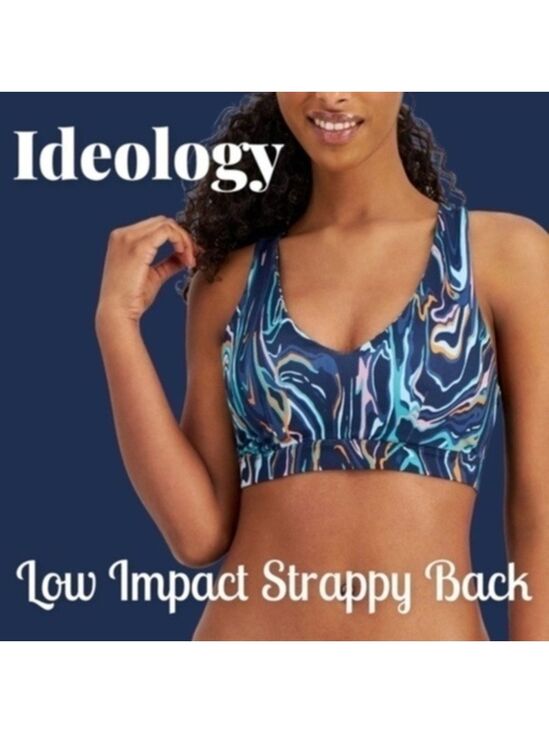 Ideology Other - NWT ID IDEOLOGY Swirly Print Low-Impact Strappy-Back Performance Sports Bra/MD